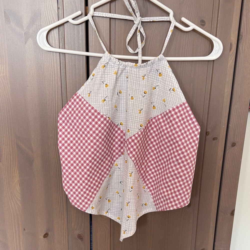 Upcycle by WORTH handkerchief halter top